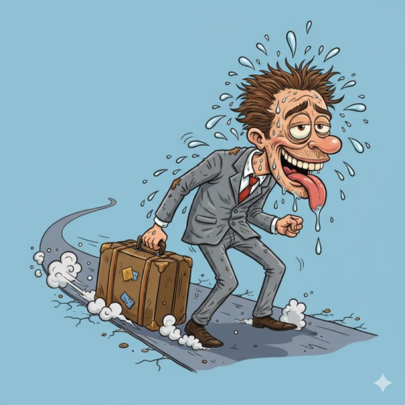 hard working tired man